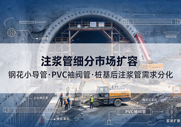 灌云注浆管细分市场扩容，隧道钢花小导管、PVC 袖阀管、桩基后注浆管需求分化